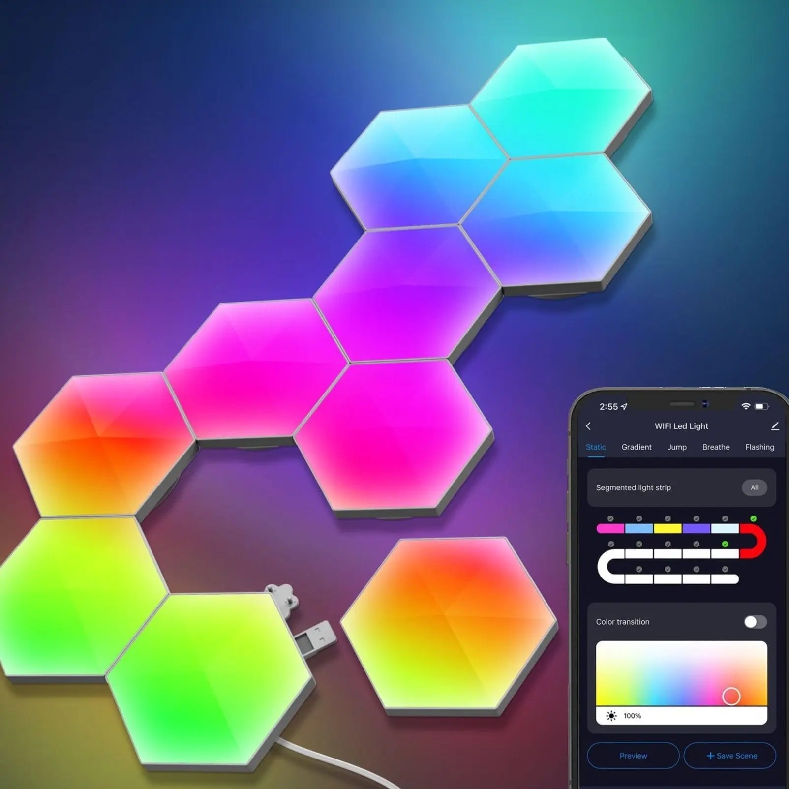 Smart Honeycomb Lamp 1