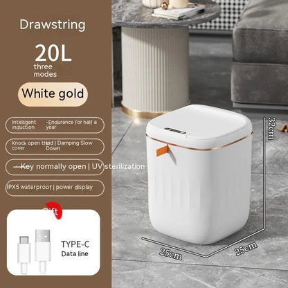 Smart Trash Can With Lid 1